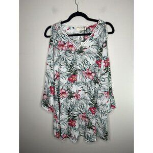 Solitaire Swim Women's Floral Beach Cover Up Dress Pullover Size Small N…